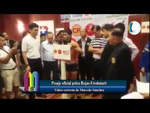 Mosaico CSI Pesaje oficial pelea Byron Rojas vs CP Freshmart