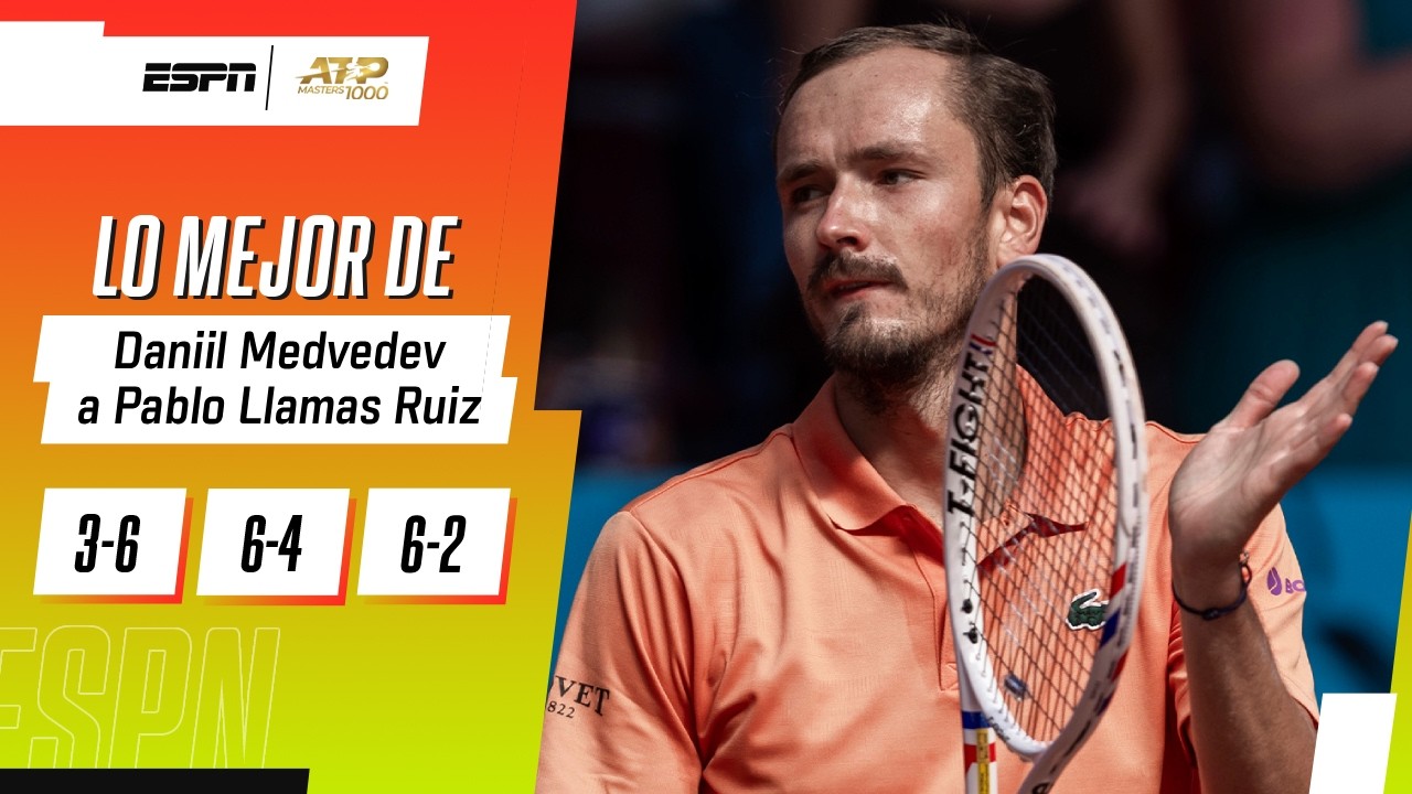 REMONTADA Y DIRECTO A OCTAVOS DE FINAL: MEDVEDEV DERROTÓ ASÍ A LLAMAS RUIZ EN ROMA | RESUMEN