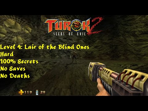 Turok 2: Seeds of Evil HD | Hard, 100% | Level 4: Lair of the Blind Ones