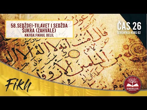 58.Sedždei-tilavet i sedžda šukra (zahvale) | Čas 26 Fikhlul delil | dr.Zijad Ljakić