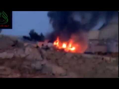 رصد لحظة تفجير دبابة في محيط دير الشيروبيم في ريف دمشق بعد استهدافها من قبل لواء وأعدوا