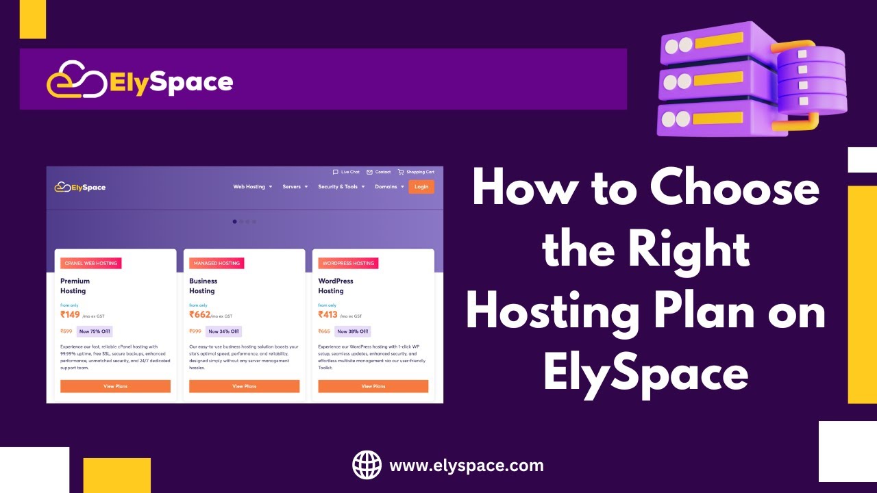How to Choose the Right Hosting Plan on ElySpace