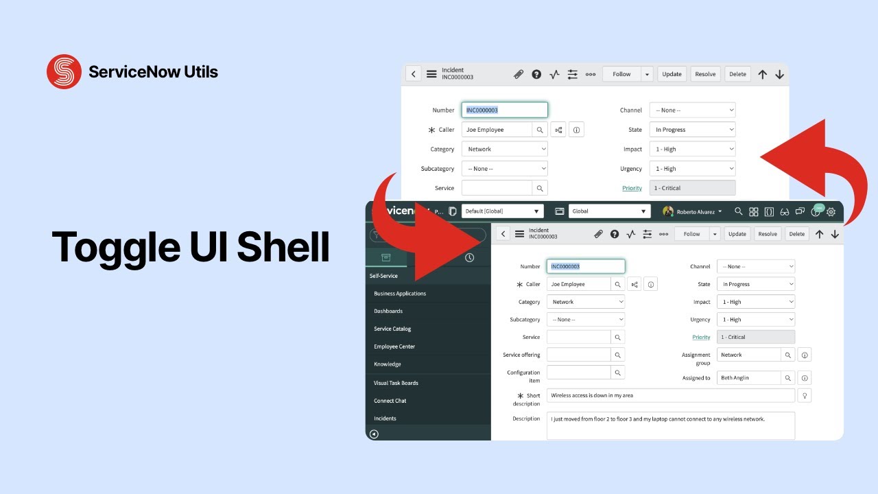 Toggle UI Shell demo