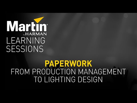 Paperwork from Production Management to Lighting Design with Jenny Bass - Webinar