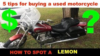 Tips on buying a Used motorcycle