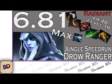 Dota 2 | Drow Ranger Jungling | 19:48 Level 16 | Jungle Speedrun #2