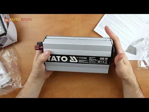 Преобразователь 12 В DC в 230 В AC, 500 В, YATO - мощный инвертор Преобразователь 12 В DC в 230 В AC, 500 В, YATO - мощный инвертор