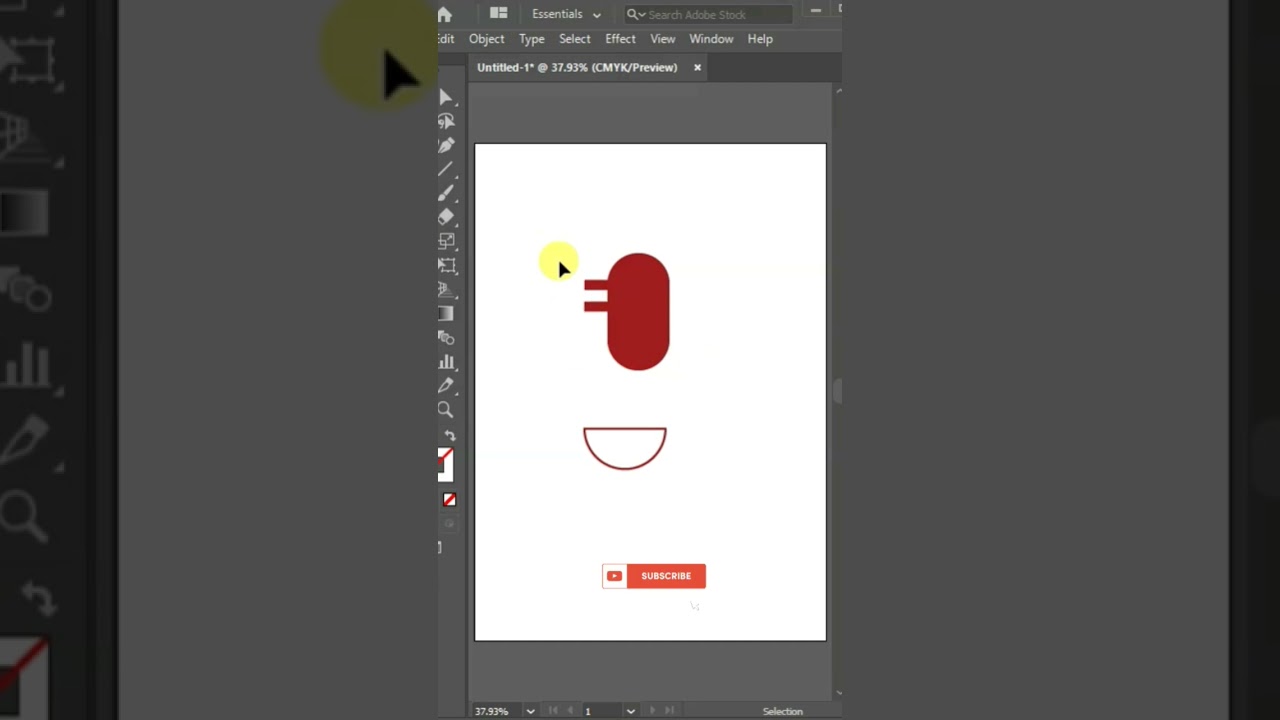 Modern Logo Design in Adobe Illustrator Tutorials #shorts #shortfeed #youtubeshorts