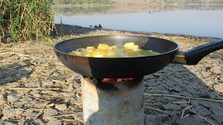 Печь для туризма и рыбалки своими руками