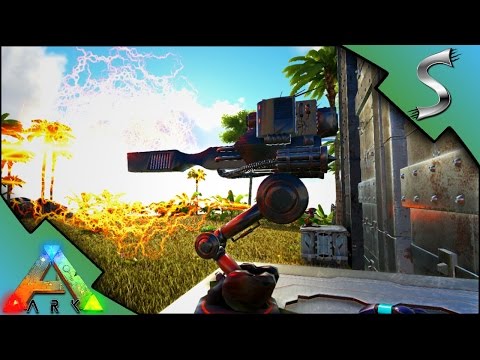 PHOTON SENTRY TURRETS! BASE DEFENSES! | Modded ARK [DINO OVERHAUL X E18]