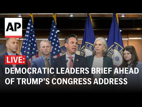 LIVE: Democratic leaders hold press conference ahead of Trump's address to Congress