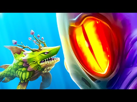 Gaia vs Giant Squid Boss - Hungry Shark World