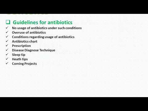 Guidelines for antibiotics