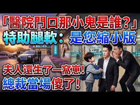 「醫院門口那小鬼是誰？」特助腿軟：是您縮小版，夫人還生了一窩崽！總裁當場傻了！#甜寵文 #愛情 #爽文 #故事分享#為人處世 #正能量 #故事分享 #生活經驗 #情感