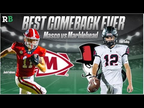 THEY CAME BACK DOWN 3 TOUCHDOWNS! (Masco vs Marblehead)