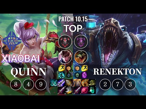 ES Xiaobai Quinn vs Renekton Top - KR Patch 10.15