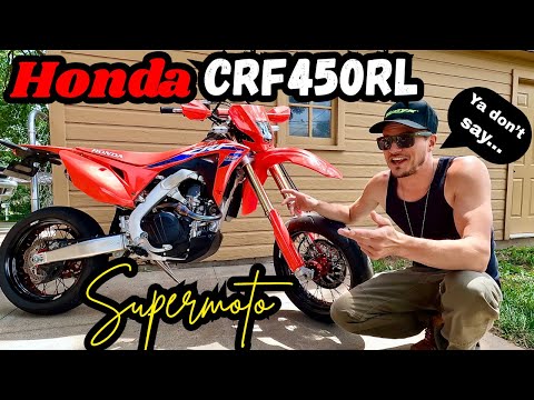 Honda CRF450RL Supermoto Ride / OUT OF CONTROL