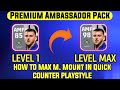 How to train players in efootball 2023 mobile level up M. mount max in Quick counter playstyle