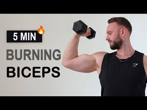 5 Min Burning Biceps | Dumbbells | Perfect Finisher (No Repeats, All Standing) | By Fit Mo