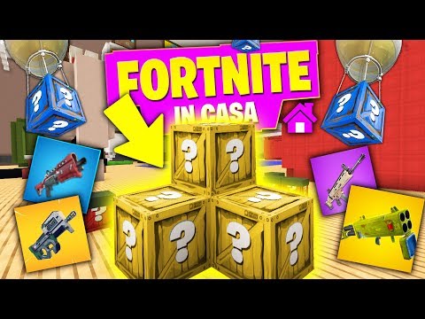 i NUOVI LUCKYBLOCK delle ARMI - FORTNITE IN CASA su Minecraft ITA