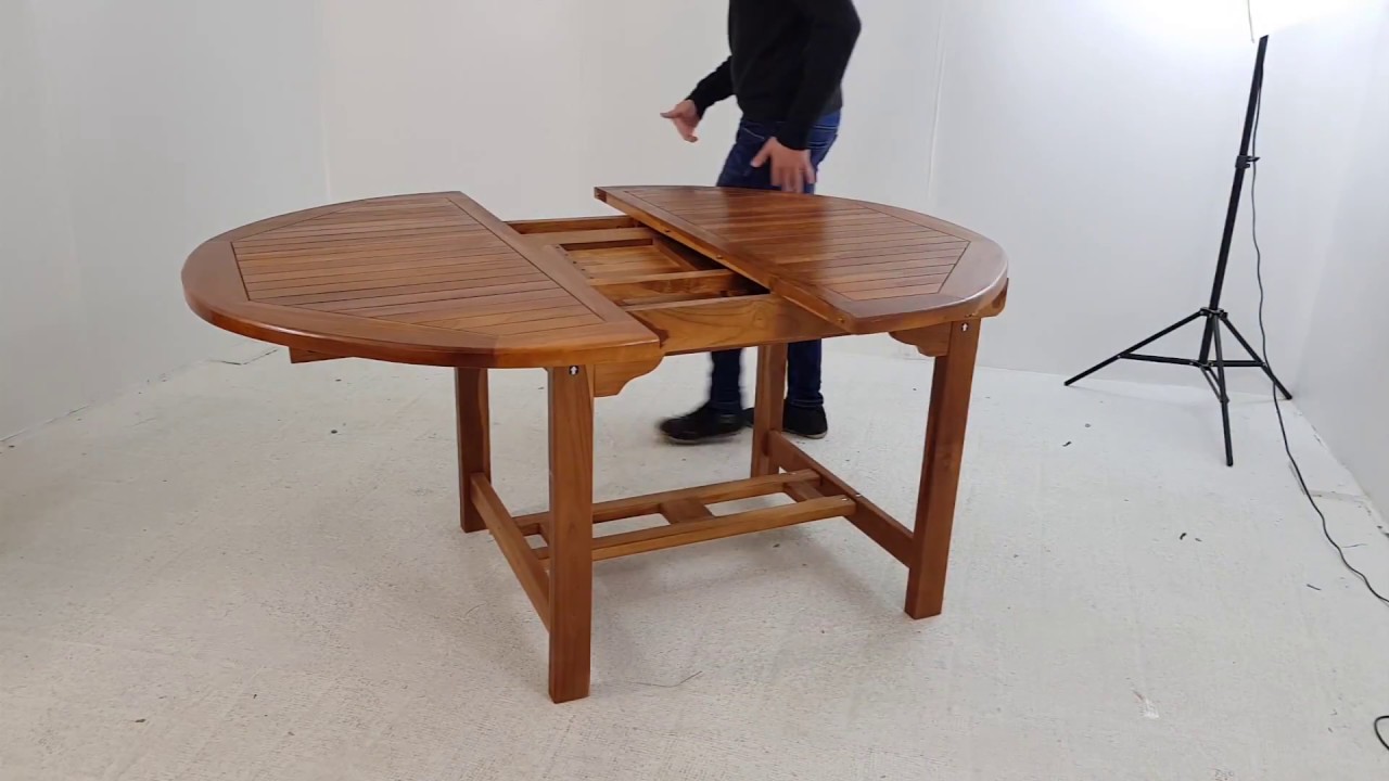 Cómo es la mesa extensible madera teca Talaia- Muebles Jardín