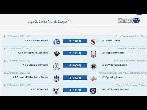 Jurnal MUSCEL TV 28.10.2022 SPORT – fotbal – Liga a V-a rezultate
