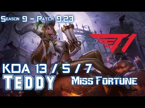 SKT T1 Teddy MISS FORTUNE vs SENNA ADC - Patch 9.23 KR Ranked