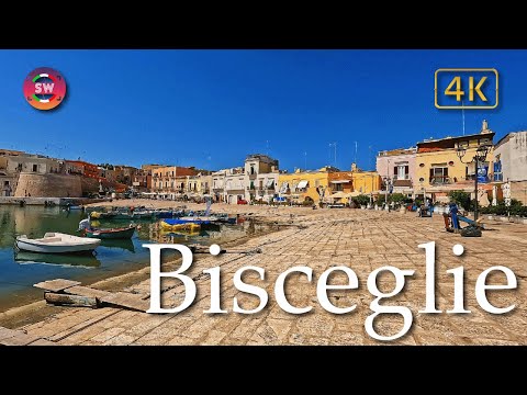 Bisceglie (Puglia), Italy【Walking Tour】History in Subtitles - 4K