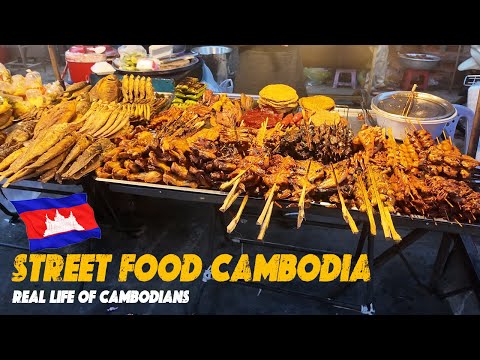 Real life of Cambodians in Samaki Market | Street Food Cambodia