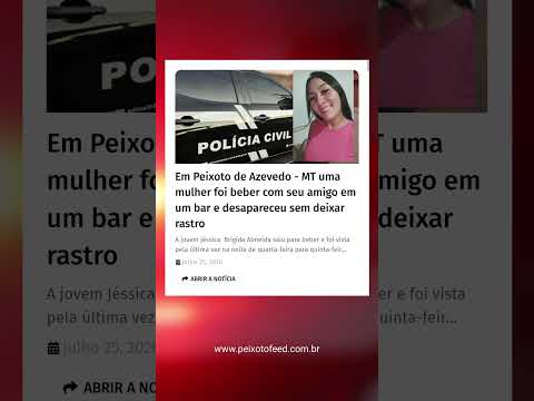 jovem desaparecida em Peixoto de Azevedo