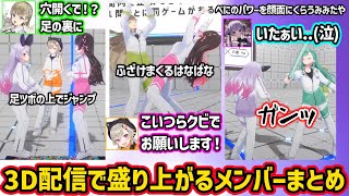 足つぼが効かないひなミミ、ふざけまくるひなリサ、気配切りでべにのパワーを顔面にくらうつなミミなど3D配信が面白すぎたｗｗ【兎咲ミミ/橘ひなの/英リサ/八雲べに/小森めと/猫汰つな/ぶいすぽ】