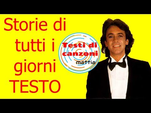 Riccardo Fogli-Storie di tutti i giorni (testo in italiano) SANREMO 1982