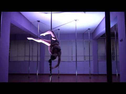 Pole Factory Aerial dance studio. Solo Performance by Marina Sefes