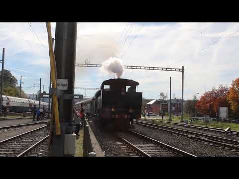Durchfahrt des Extradampfzug nach  Bad Zurzach mit Ed 2x2/2  175 Jahre SBB 2022