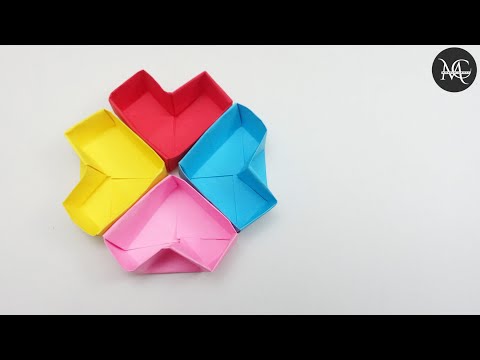 Origami Heart Storage Box / DIY Paper Heart Box 