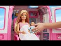Toy Asmr Satisfying Unboxing Review Barbie Pregnant Doll Hospital Play Set Video