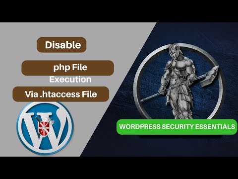 Disable php File Execution Via htaccess Video 19 Wordpress Security