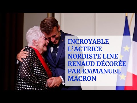 L’actrice nordiste Line Renaud décorée par Emmanuel Macron de la Grand-Croix de la Légion d’honneur