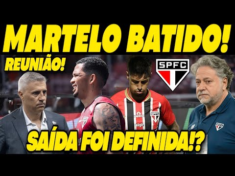 REVIRAVOLTA INCRÍVEL! SAÍDA DE JOGADOR QUE O SÃO PAULO AUTORIZOU VAI MUDAR TUDO É TORCIDA COMEMORA!