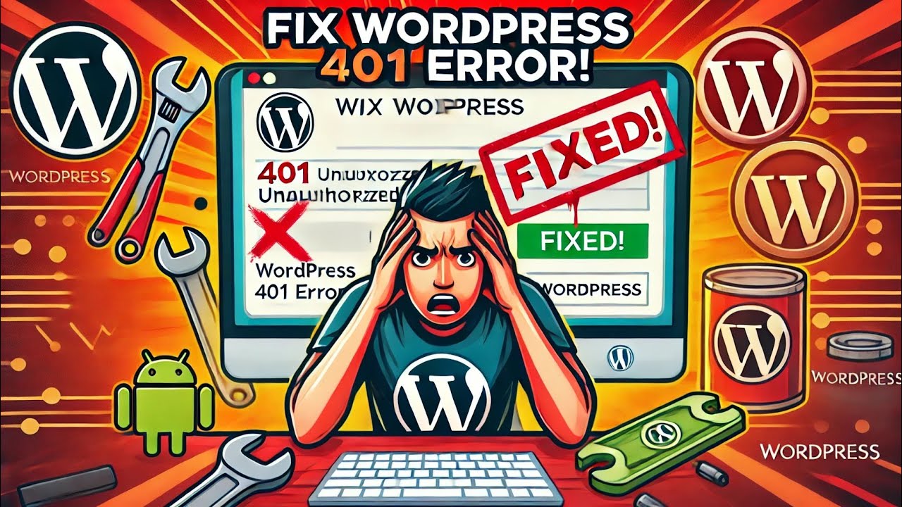 How to fix 401 unauthorized error in WordPress