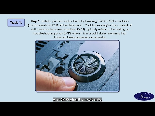 List the defect and Symptom in the faulty SMPS Part - 1