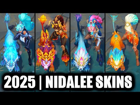 ALL NIDALEE SKINS SPOTLIGHT 2025 | League of Legends