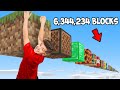 Jumping 6,344,234 Blocks to Break a Minecraft RECORD