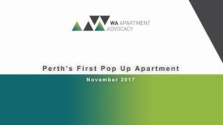Timelapse of Perth's first pop up apartment