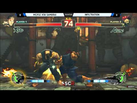 SSF4AE2012 MC FGC XSK SAMURAI VS INFILTRATION - SCR2014 Day 3 HD