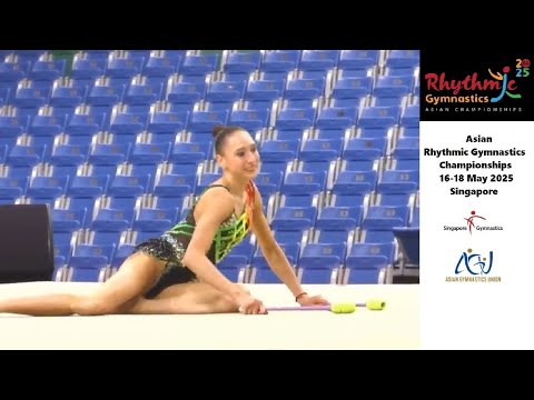 Anastasiya Sarantseva 🥈 UZB Clubs (27.600) 2025 Asian Rhythmic Gymnastics Championships Singapore