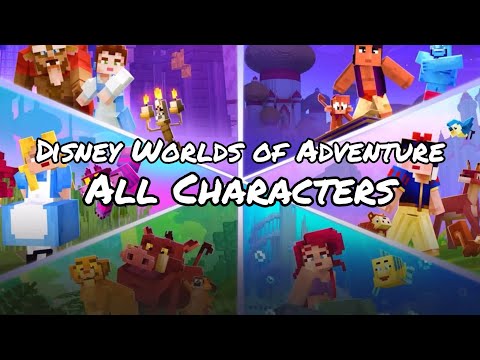 Minecraft Disney World of Adventure DLC - All Custom Characters