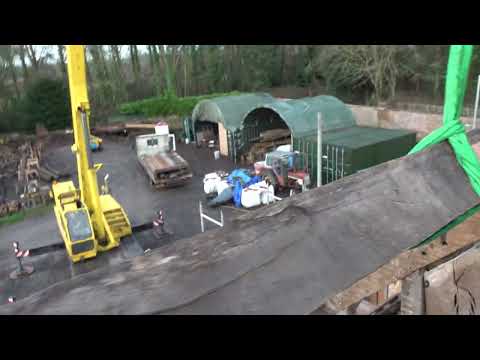 Orleton Manor roof removal - first long purlin (6)
