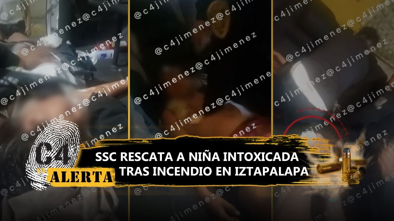 Cargador provoca cortocircuito e incendio en Iztapalapa; SSC rescata a niña intoxicada