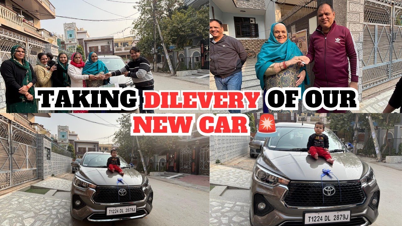 Taking Delivery of Our New Toyota Rumion G Variant at residence 🚨🚗 | Indian Family Vlog Exciting Day